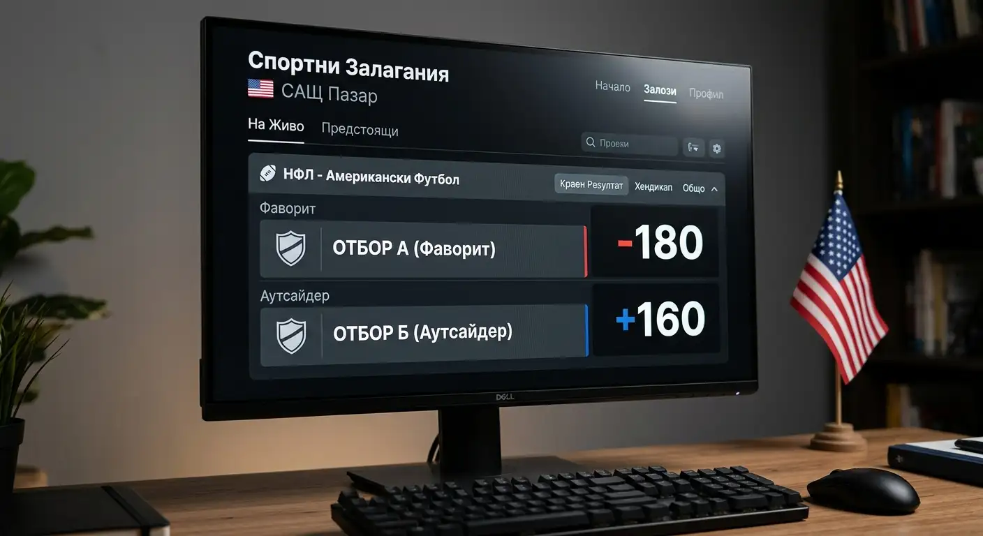 Американски коефициенти -180 за фаворит и +160 за underdog