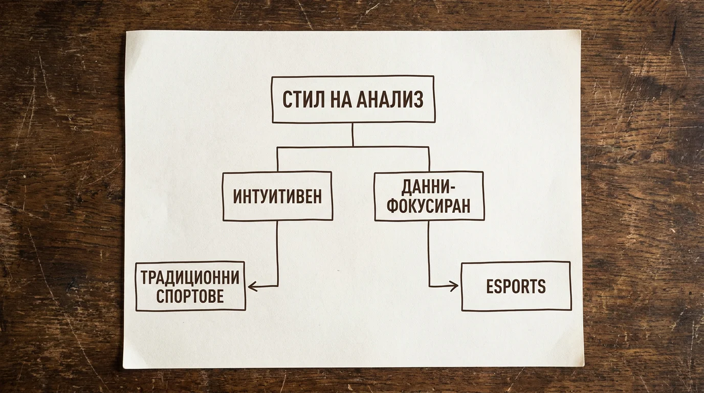 Схема за избор между eSports и традиционни спортни залози по стил