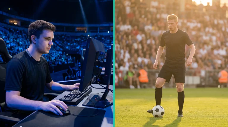 Сравнение между eSports мач и футболен мач със заложни пазари