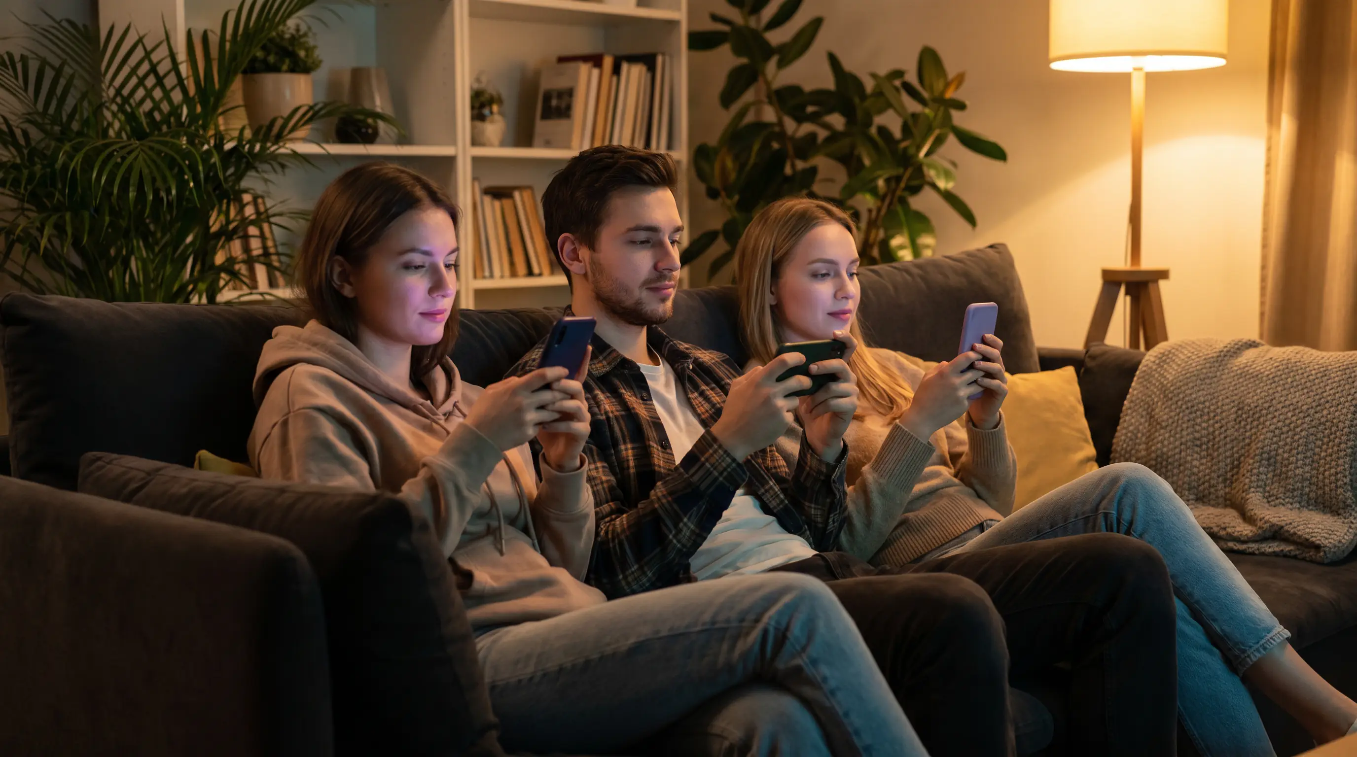 Демографска илюстрация на Gen Z eSports беттори с мобилни устройства
