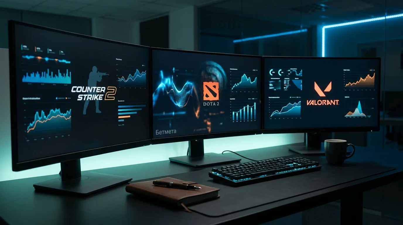 Киберспорт залози — handle monitor с CS2, Dota 2 и Valorant пазари в реално време
