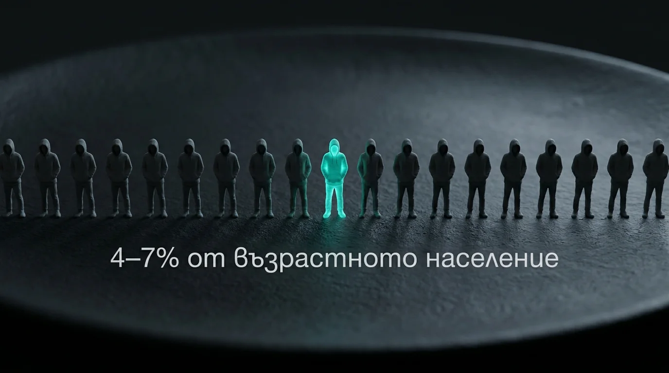 Илюстрация на разпространението на проблемно поведение с хазарт в България