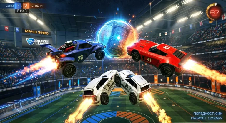 Три коли в Rocket League мач атакуват топка във въздуха