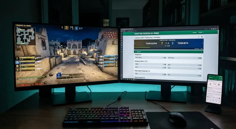 Сетъп с два монитора за стрийминг и едновременно eSports залагане