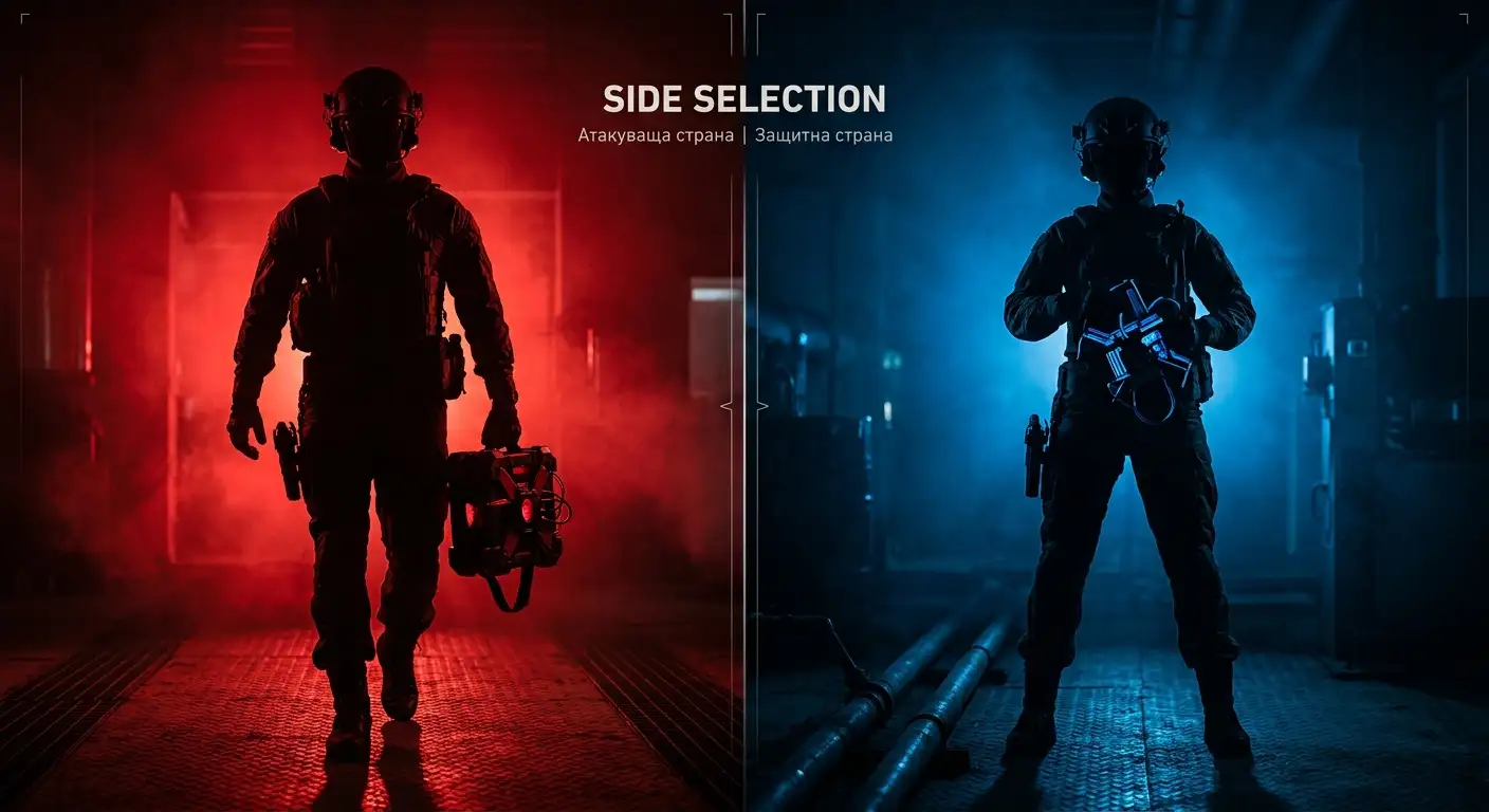 Side selection между атака и защита след Valorant veto